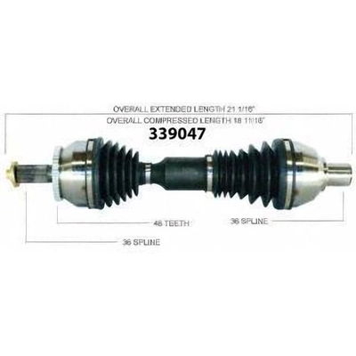 New CV Shaft by WORLDPARTS - 339047 pa1