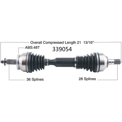 New CV Shaft by WORLDPARTS - 339054 pa2