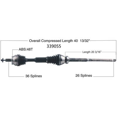 New CV Shaft by WORLDPARTS - 339055 pa2