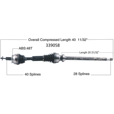 New CV Shaft by WORLDPARTS - 339058 pa2