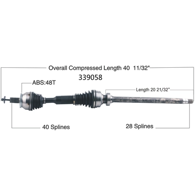 New CV Shaft by WORLDPARTS - 339058 pa3