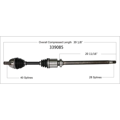 New CV Shaft by WORLDPARTS - 339085 pa1