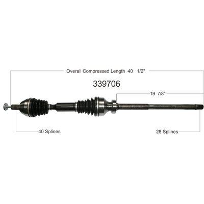 New CV Shaft by WORLDPARTS - 339706 pa2
