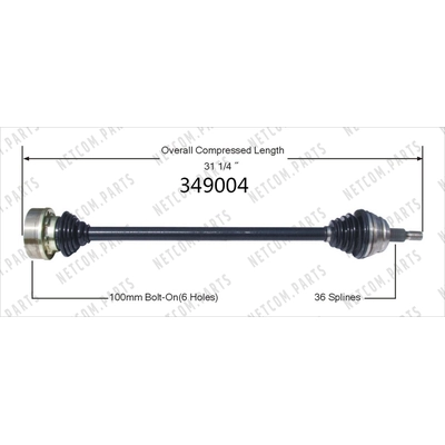 New CV Shaft by WORLDPARTS - 349004 pa1