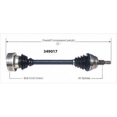 New CV Shaft by WORLDPARTS - 349017 pa1