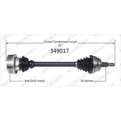 New CV Shaft by WORLDPARTS - 349017 pa2