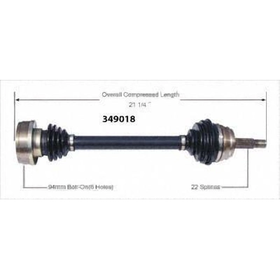 New CV Shaft by WORLDPARTS - 349018 pa1