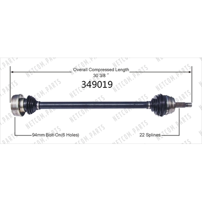 New CV Shaft by WORLDPARTS - 349019 pa2