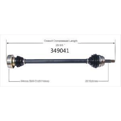 New CV Shaft by WORLDPARTS - 349041 pa2