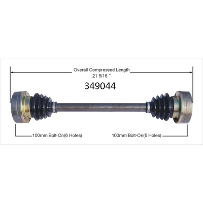 New CV Shaft by WORLDPARTS - 349044 pa1