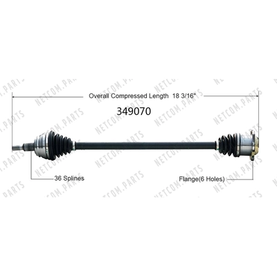 New CV Shaft by WORLDPARTS - 349070 pa2