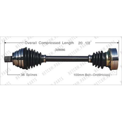 New CV Shaft by WORLDPARTS - 349086 pa1