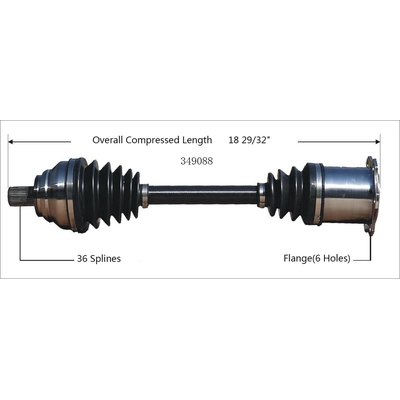 New CV Shaft by WORLDPARTS - 349088 pa2