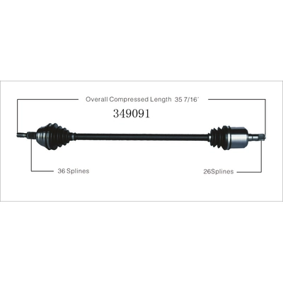 New CV Shaft by WORLDPARTS - 349091 pa1