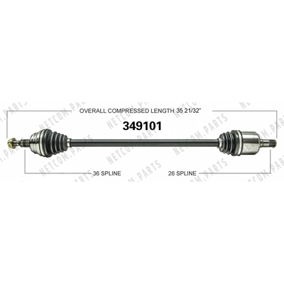 New CV Shaft by WORLDPARTS - 349101 pa1