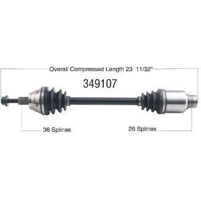 New CV Shaft by WORLDPARTS - 349107 pa1