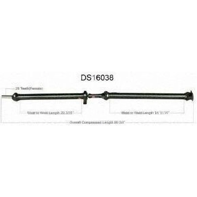 New Drive Shaft Assembly by WORLDPARTS - DS16038 pa1