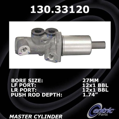 New Master Cylinder by CENTRIC PARTS - 130.33120 pa4