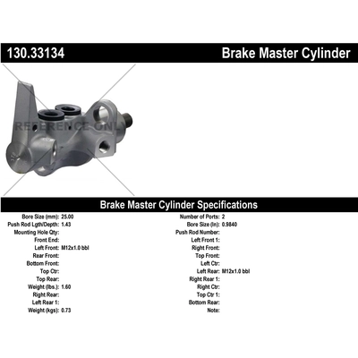 Maître-cylindre neuf by CENTRIC PARTS - 130.33134 pa2