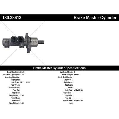 Maître-cylindre neuf par CENTRIC PARTS - 130.33613 pa1