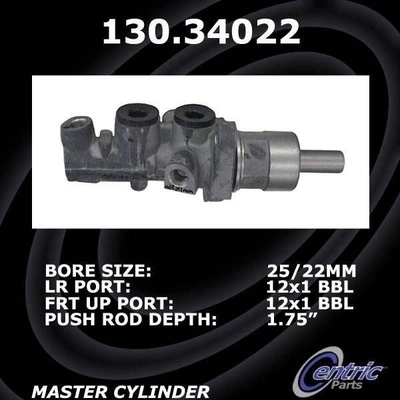 New Master Cylinder by CENTRIC PARTS - 130.34022 pa4