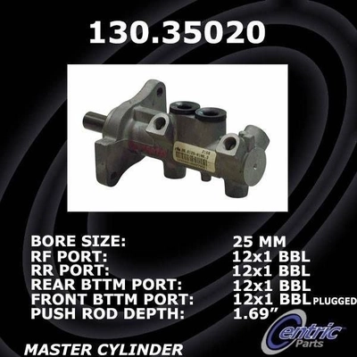 Ma�tre-cylindre neuf by CENTRIC PARTS - 130.35020 pa9