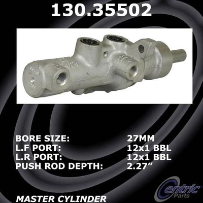 New Master Cylinder by CENTRIC PARTS - 130.35502 pa13