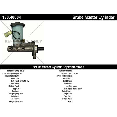 Maître-cylindre neuf by CENTRIC PARTS - 130.40004 pa1