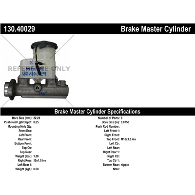 New Master Cylinder by CENTRIC PARTS - 130.40029 pa2