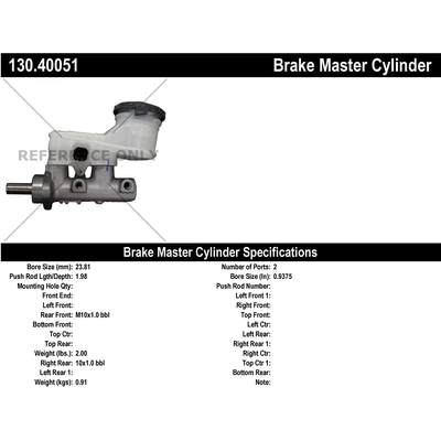 New Master Cylinder by CENTRIC PARTS - 130.40051 pa2