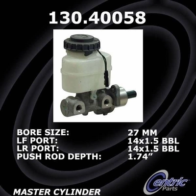 New Master Cylinder by CENTRIC PARTS - 130.40058 pa4