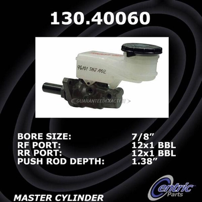 New Master Cylinder by CENTRIC PARTS - 130.40060 pa3