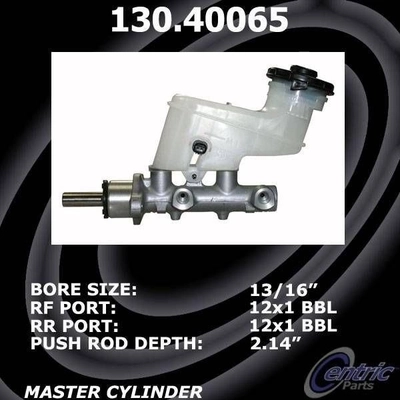 New Master Cylinder by CENTRIC PARTS - 130.40065 pa4