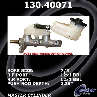 New Master Cylinder by CENTRIC PARTS - 130.40071 pa10