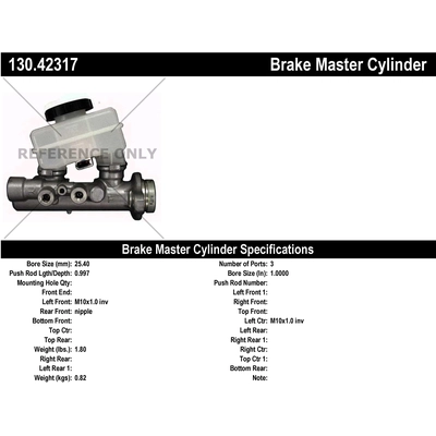 New Master Cylinder by CENTRIC PARTS - 130.42317 pa1