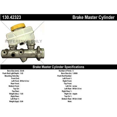 New Master Cylinder by CENTRIC PARTS - 130.42323 pa1