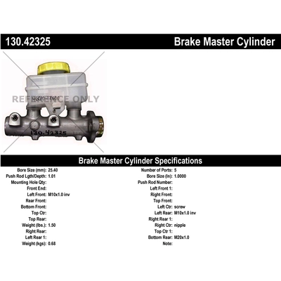 Ma�tre-cylindre neuf by CENTRIC PARTS - 130.42325 pa1