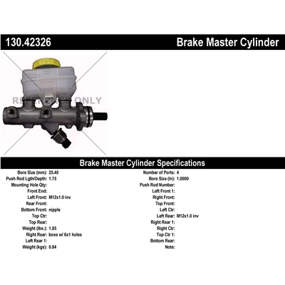 New Master Cylinder by CENTRIC PARTS - 130.42326 pa2