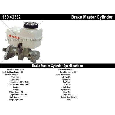 Maître-cylindre neuf by CENTRIC PARTS - 130.42332 pa1