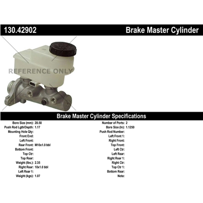 New Master Cylinder by CENTRIC PARTS - 130.42902 pa1