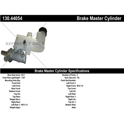 New Master Cylinder by CENTRIC PARTS - 130.44054 pa1