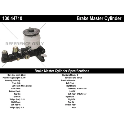 New Master Cylinder by CENTRIC PARTS - 130.44710 pa1