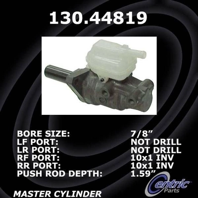 New Master Cylinder by CENTRIC PARTS - 130.44819 pa9