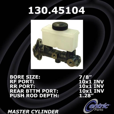 New Master Cylinder by CENTRIC PARTS - 130.45104 pa2