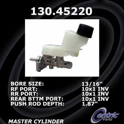 New Master Cylinder by CENTRIC PARTS - 130.45220 pa2