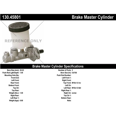 Ma�tre-cylindre neuf by CENTRIC PARTS - 130.45801 pa1