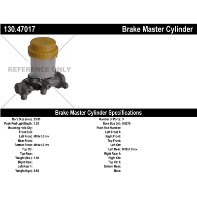 Maître-cylindre neuf by CENTRIC PARTS - 130.47017 pa8