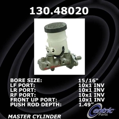 New Master Cylinder by CENTRIC PARTS - 130.48020 pa3