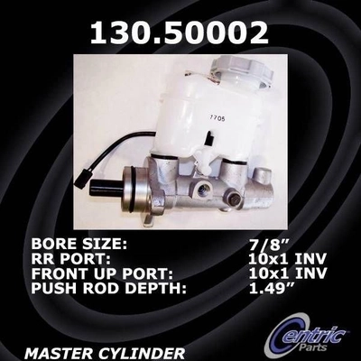 New Master Cylinder by CENTRIC PARTS - 130.50002 pa3