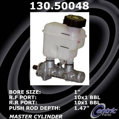 New Master Cylinder by CENTRIC PARTS - 130.50048 pa9